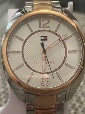 Tommy Hilfiger Two-Tone Rose Gold and Silver Ladies  Bracelet Watch